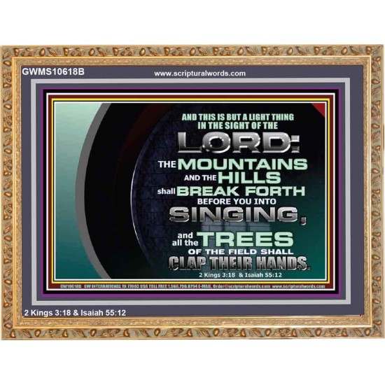 GO OUT WITH CELEBRATION AND BACK IN PEACE  Unique Bible Verse Wooden Frame  GWMS10618B  