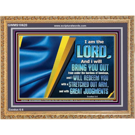 I WILL REDEEM YOU WITH A STRETCHED OUT ARM  New Wall Décor  GWMS10620  