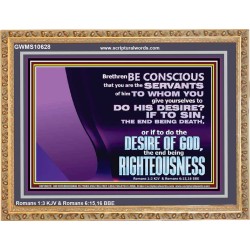 DOING THE DESIRE OF GOD LEADS TO RIGHTEOUSNESS  Bible Verse Wooden Frame Art  GWMS10628  "34x28"