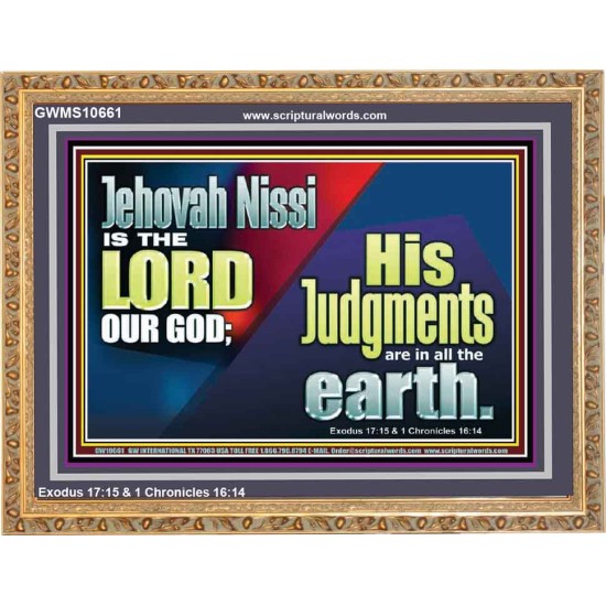 JEHOVAH NISSI IS THE LORD OUR GOD  Sanctuary Wall Wooden Frame  GWMS10661  