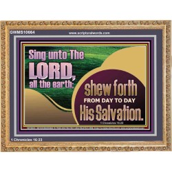 TESTIFY OF HIS SALVATION DAILY  Unique Power Bible Wooden Frame  GWMS10664  "34x28"