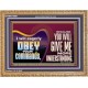 EAGERLY OBEY COMMANDMENT OF THE LORD  Unique Power Bible Wooden Frame  GWMS10691  