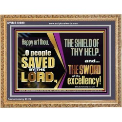 O PEOPLE SAVED BY THE LORD  Children Room Wall Wooden Frame  GWMS10699  "34x28"