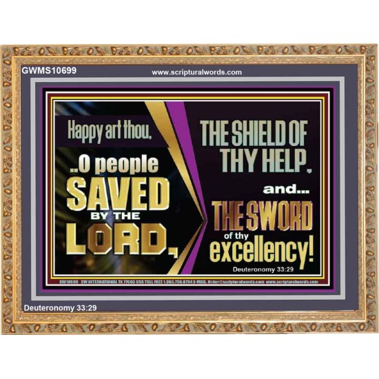 O PEOPLE SAVED BY THE LORD  Children Room Wall Wooden Frame  GWMS10699  