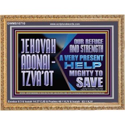 JEHOVAH ADONAI  TZVAOT OUR REFUGE AND STRENGTH  Ultimate Inspirational Wall Art Wooden Frame  GWMS10710  "34x28"