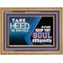 TAKE HEED TO THYSELF AND KEEP THY SOUL DILIGENTLY  Sanctuary Wall Wooden Frame  GWMS10718  "34x28"