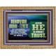 JEHOVAI ADONAI - TZVA'OT OUR GOODNESS FORTRESS HIGH TOWER DELIVERER AND SHIELD  Christian Quote Wooden Frame  GWMS10754  