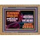 JEHOVAH SHALOM THE PEACE OF GOD KEEP YOUR HEARTS AND MINDS  Bible Verse Wall Art Wooden Frame  GWMS10782  