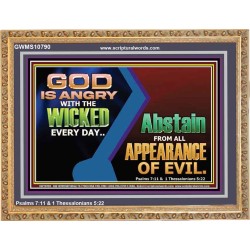 GOD IS ANGRY WITH THE WICKED EVERY DAY  Biblical Paintings Wooden Frame  GWMS10790  "34x28"