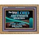 THE VOICE OF THE LORD GIVE STRENGTH UNTO HIS PEOPLE  Contemporary Christian Wall Art Wooden Frame  GWMS10795  