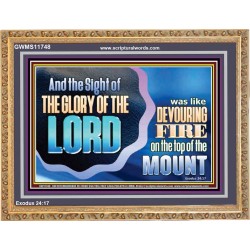 THE SIGHT OF THE GLORY OF THE LORD IS LIKE A DEVOURING FIRE ON THE TOP OF THE MOUNT  Righteous Living Christian Picture  GWMS11748  "34x28"