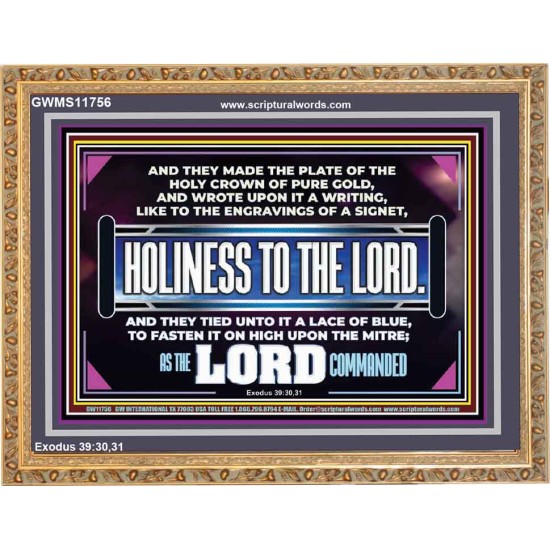 THE HOLY CROWN OF PURE GOLD  Righteous Living Christian Wooden Frame  GWMS11756  