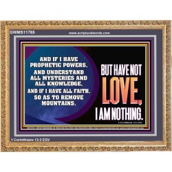 WITHOUT LOVE A VESSEL IS NOTHING  Righteous Living Christian Wooden Frame  GWMS11765  