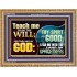 THY SPIRIT IS GOOD LEAD ME INTO THE LAND OF UPRIGHTNESS  Unique Power Bible Wooden Frame  GWMS11924  "34x28"