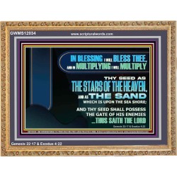 IN BLESSING I WILL BLESS THEE  Sanctuary Wall Wooden Frame  GWMS12034  "34x28"