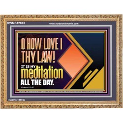 THY LAW IS MY MEDITATION ALL THE DAY  Sanctuary Wall Wooden Frame  GWMS12043  