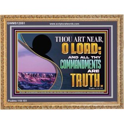 ALL THY COMMANDMENTS ARE TRUTH  Scripture Art Wooden Frame  GWMS12051  "34x28"