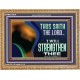 THUS SAITH THE LORD I WILL STRENGTHEN THEE  Bible Scriptures on Love Wooden Frame  GWMS12078  