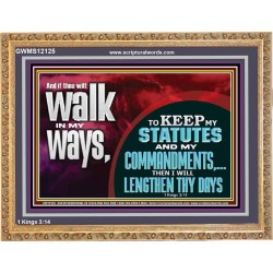 KEEP MY STATUTES AND MY COMMANDMENTS  Custom Wall Scripture Art  GWMS12125  "34x28"