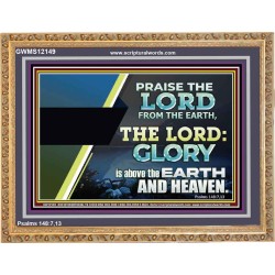 PRAISE THE LORD FROM THE EARTH  Unique Bible Verse Wooden Frame  GWMS12149  "34x28"