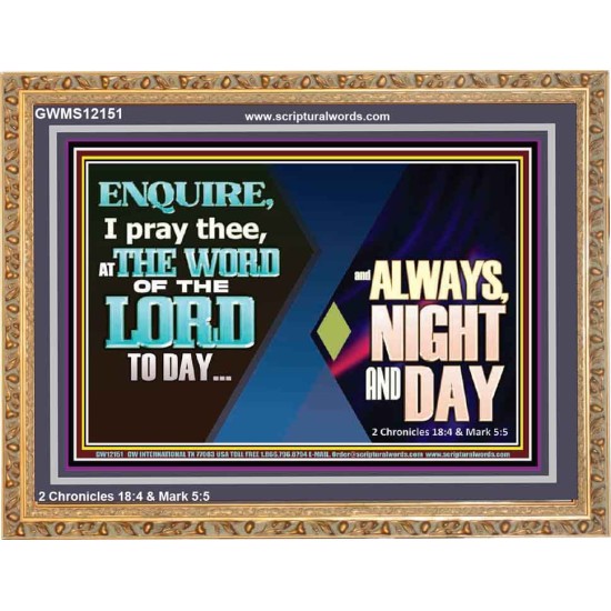 THE WORD OF THE LORD TO DAY  New Wall Décor  GWMS12151  