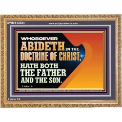 WHOSOEVER ABIDETH IN THE DOCTRINE OF CHRIST  Righteous Living Christian Wooden Frame  GWMS12324  "34x28"