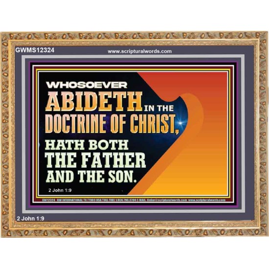 WHOSOEVER ABIDETH IN THE DOCTRINE OF CHRIST  Righteous Living Christian Wooden Frame  GWMS12324  