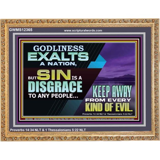 SIN IS A DISGRACE TO ANY PEOPLE KEEP AWAY FROM EVERY KIND OF EVIL  Church Picture  GWMS12365  