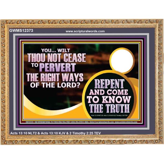REPENT AND COME TO KNOW THE TRUTH  Eternal Power Wooden Frame  GWMS12373  