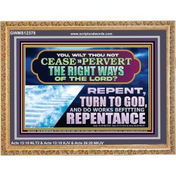 WILT THOU NOT CEASE TO PERVERT THE RIGHT WAYS OF THE LORD  Unique Scriptural Wooden Frame  GWMS12378  "34x28"