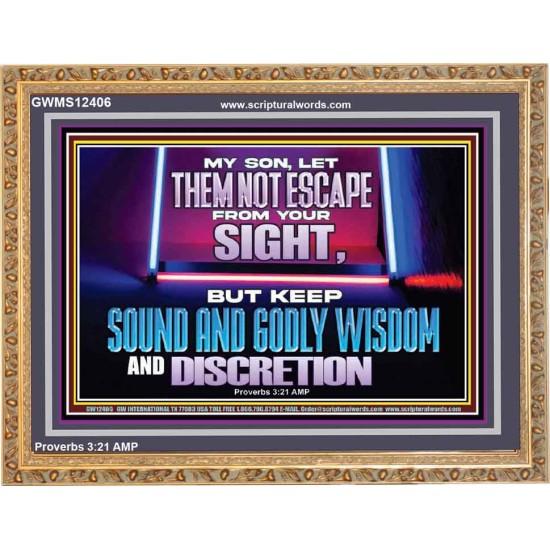 KEEP SOUND AND GODLY WISDOM AND DISCRETION  Church Wooden Frame  GWMS12406  
