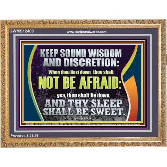 THY SLEEP SHALL BE SWEET  Ultimate Inspirational Wall Art  Wooden Frame  GWMS12409  