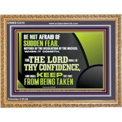 THE LORD SHALL BE THY CONFIDENCE  Unique Scriptural Wooden Frame  GWMS12410  "34x28"