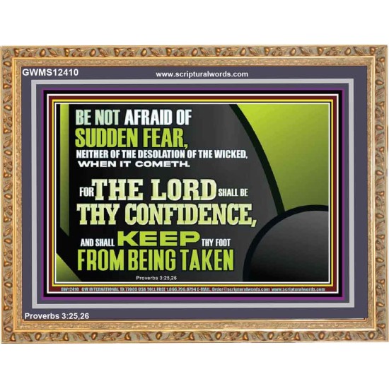 THE LORD SHALL BE THY CONFIDENCE  Unique Scriptural Wooden Frame  GWMS12410  