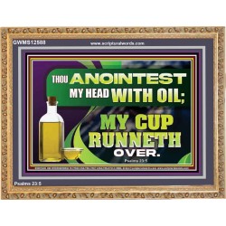 MY CUP RUNNETH OVER  Unique Power Bible Wooden Frame  GWMS12588  "34x28"