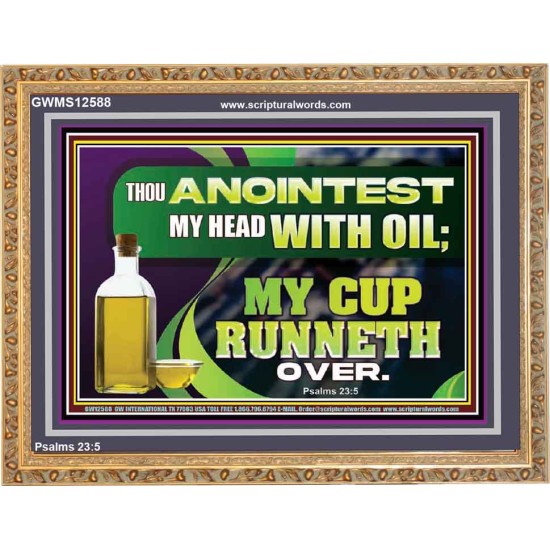 MY CUP RUNNETH OVER  Unique Power Bible Wooden Frame  GWMS12588  
