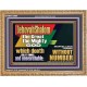 JEHOVAH SHALOM WHICH DOETH GREAT THINGS AND UNSEARCHABLE  Scriptural Décor Wooden Frame  GWMS12699  