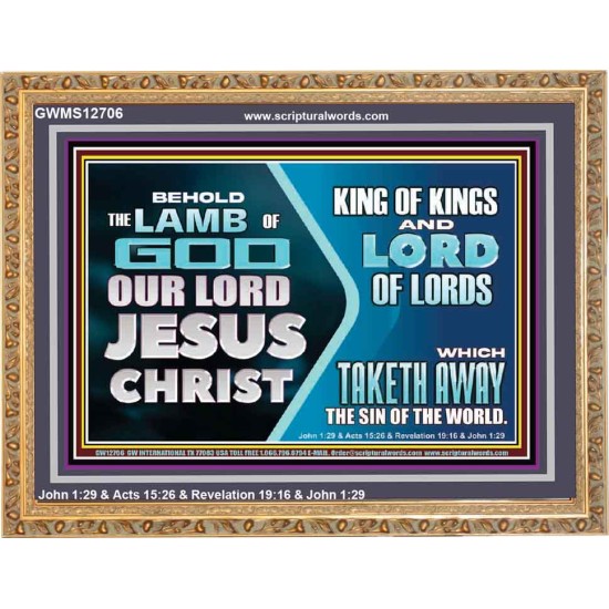 THE LAMB OF GOD OUR LORD JESUS CHRIST  Wooden Frame Scripture   GWMS12706  
