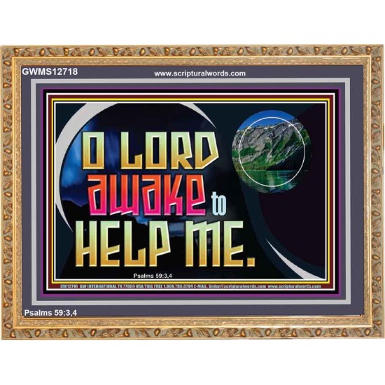 O LORD AWAKE TO HELP ME  Christian Quote Wooden Frame  GWMS12718  