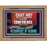 CONFIDENCE WHICH HATH GREAT RECOMPENCE OF REWARD  Bible Verse Wooden Frame  GWMS12719  "34x28"