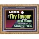 THY FAVOUR HAST MADE MY MOUNTAIN TO STAND STRONG  Modern Christian Wall Décor Wooden Frame  GWMS12960  