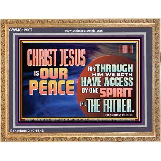 CHRIST JESUS IS OUR PEACE  Christian Paintings Wooden Frame  GWMS12967  