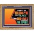 A PLACE WHERE GOD LIVES THROUGH THE SPIRIT  Contemporary Christian Art Wooden Frame  GWMS12968  "34x28"