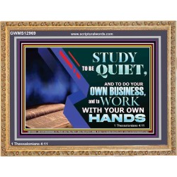 STUDY TO BE QUIET  Contemporary Christian Paintings Wooden Frame  GWMS12969  