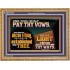 PAY THOU VOWS DECREE A THING AND IT SHALL BE ESTABLISHED UNTO THEE  Bible Verses Wooden Frame  GWMS12978  "34x28"