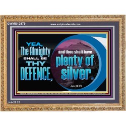 THE ALMIGHTY SHALL BE THY DEFENCE  Religious Art Wooden Frame  GWMS12979  "34x28"