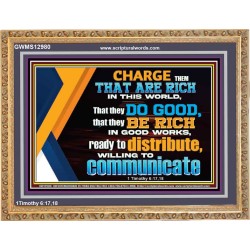 DO GOOD AND BE RICH IN GOOD WORKS  Religious Wall Art   GWMS12980  "34x28"