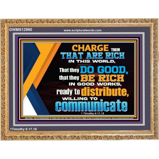 DO GOOD AND BE RICH IN GOOD WORKS  Religious Wall Art   GWMS12980  