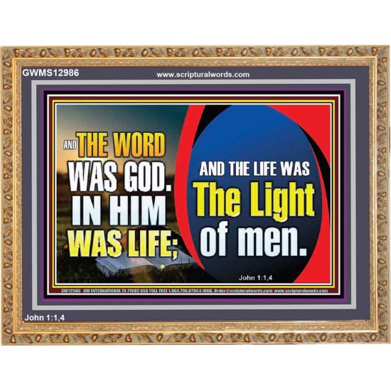 THE WORD WAS GOD IN HIM WAS LIFE THE LIGHT OF MEN  Unique Power Bible Picture  GWMS12986  