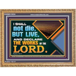 I SHALL NOT DIE BUT LIVE AND DECLARE THE WORKS OF THE LORD  Eternal Power Wooden Frame  GWMS13034  "34x28"